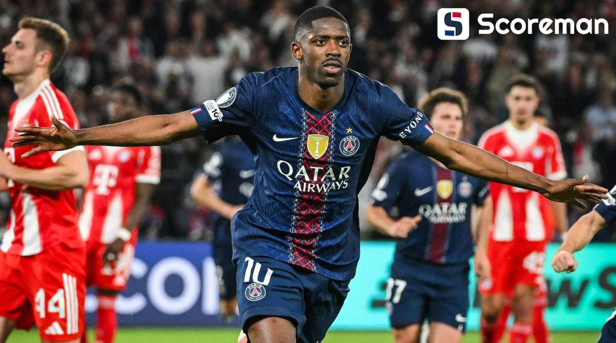 '2골 1도움 뎀벨레' PSG, 뮌헨과 UCL 4강 1차전 5-4 승리…이강인·김민재는 벤치